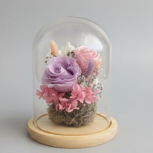 Load image into Gallery viewer, Lavender Glass Flower Domes