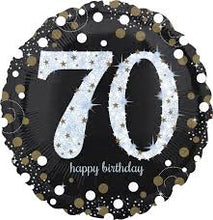 Load image into Gallery viewer, Numbered Happy Birthday Foil Balloon on a stick