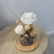 Load image into Gallery viewer, Glass Flower Domes- Pale Peach Dreams XL