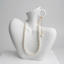 Load image into Gallery viewer, Muse – Textured White Ceramic Vase with Necklace