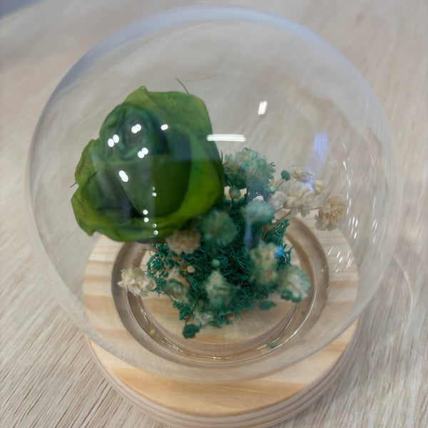 Miniature Dome - Single Rose with Seed Lights