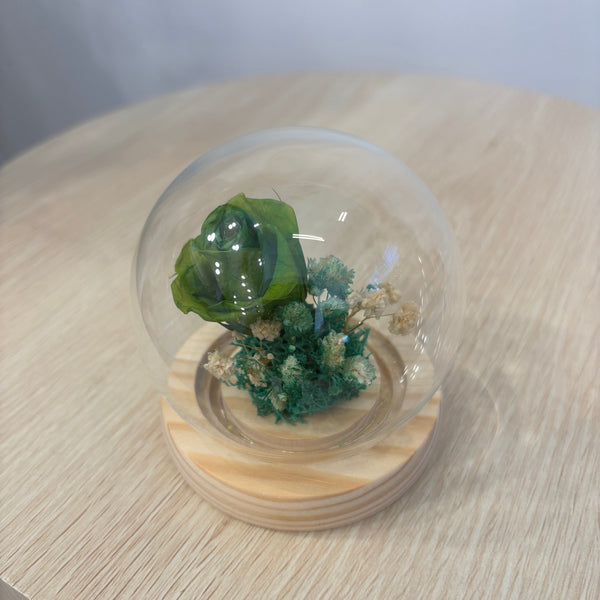 Miniature Dome - Single Rose with Seed Lights
