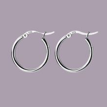 Load image into Gallery viewer, Sterling Silver - Hoop Earrings