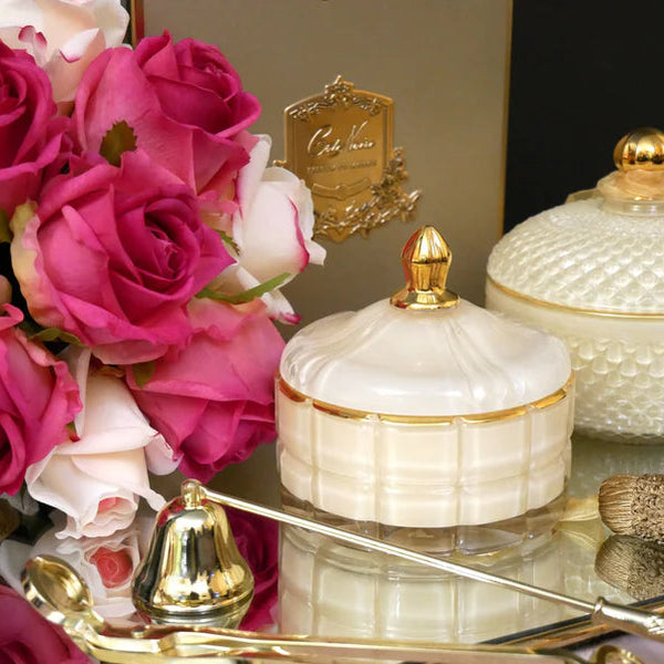 Cote Noire Art Deco Candle - Cream & Gold - Blonde Vanilla - GML45015