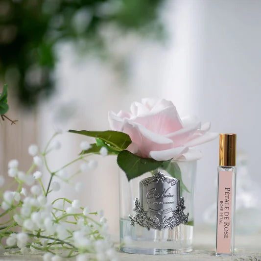 Côte Noire Perfumed Natural Touch Single Rose - Clear- French Pink - GMR06