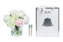 Load image into Gallery viewer, Cote Noire Herringbone Flower - French Pink, Green & White Roses - HCF13