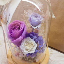 Load image into Gallery viewer, Lavender Glass Flower Domes