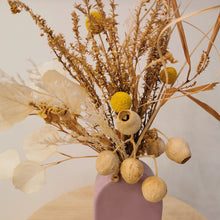 Load image into Gallery viewer, Cream Arrangement in Lilac Vase