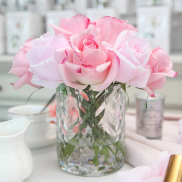 Cote Noire Herringbone Flower - Mixed Rose Buds - Clear - HCF09