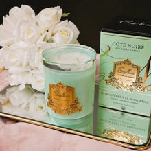 Load image into Gallery viewer, JADE BLUE VESSEL 450G CANDLE IN PERSIAN LIME WITH CRYSTAL GLASS LID - CGJ45022