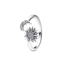 Load image into Gallery viewer, Solar Eclipse Ring - Sterling silver plated