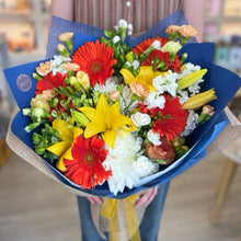 Load image into Gallery viewer, Happy Anniversary Flowers, Bear & Chocolate