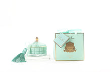 Load image into Gallery viewer, ART DECO CANDLE - TIFFANY BLUE & GOLD - PERSIAN LIME - GML45001