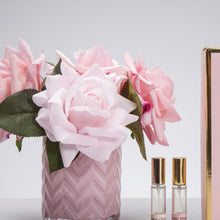 Load image into Gallery viewer, COTE NOIRE - HERRINGBONE FLOWER PINK - PINK ROSES - HCF03