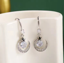 Load image into Gallery viewer, Crescent Moon Earrings - Sterling Silver