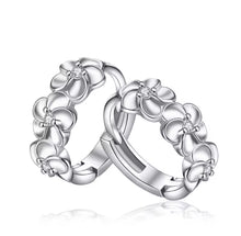 Load image into Gallery viewer, Triple Flower Huggies - Sterling Silver