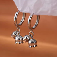 Load image into Gallery viewer, Belle Flower Huggies - Sterling Silver