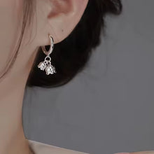 Load image into Gallery viewer, Belle Flower Huggies - Sterling Silver