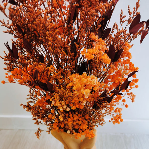 Sand and Burgandy Arrangement