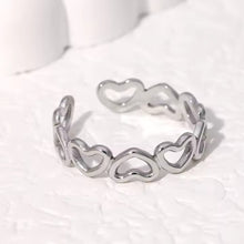 Load image into Gallery viewer, Heartbeat Adjustable Ring - Sterling Silver
