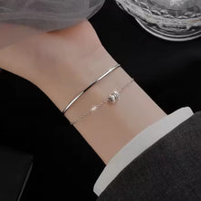 Load image into Gallery viewer, Girl Boss Double Loop Bracelet - Sterling Silver