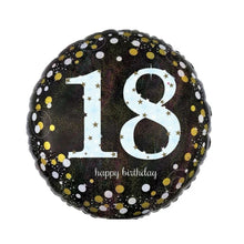 Load image into Gallery viewer, Numbered Happy Birthday Foil Balloon on a stick