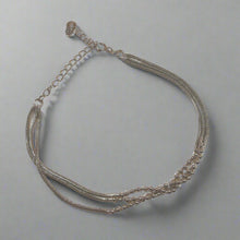 Load image into Gallery viewer, Minimalist Class Triple Loop Bracelet - Sterling Silver