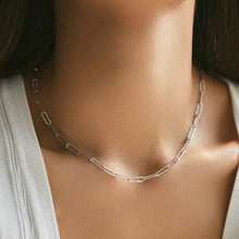 Load image into Gallery viewer, Minimalist Class Textured Silver Necklace - Sterling Silver