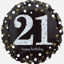Load image into Gallery viewer, Numbered Happy Birthday Foil Balloon on a stick