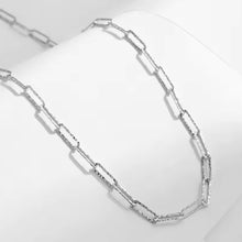 Load image into Gallery viewer, Minimalist Class Textured Silver Necklace - Sterling Silver