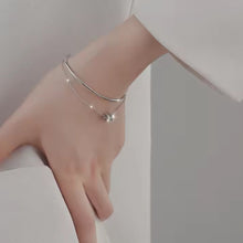 Load image into Gallery viewer, Girl Boss Double Loop Bracelet - Sterling Silver