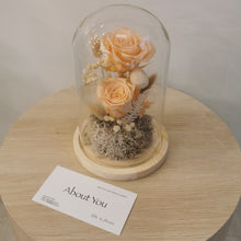 Load image into Gallery viewer, Glass Flower Domes- Pale Peach Dreams XL