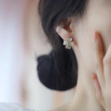 Load image into Gallery viewer, Clover Zircon Earrings - 18k Gold Plated