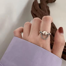 Load image into Gallery viewer, Chain Link Ring - Sterling Silver