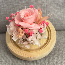 Load image into Gallery viewer, Pink Rose Glass Dome with Seed Lights
