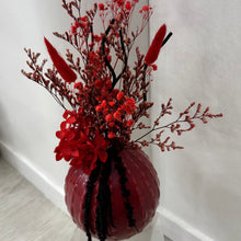 Load image into Gallery viewer, Red &amp; Black  Dried Flower Arrangement
