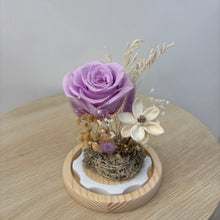Load image into Gallery viewer, Lavender Glass Flower Domes
