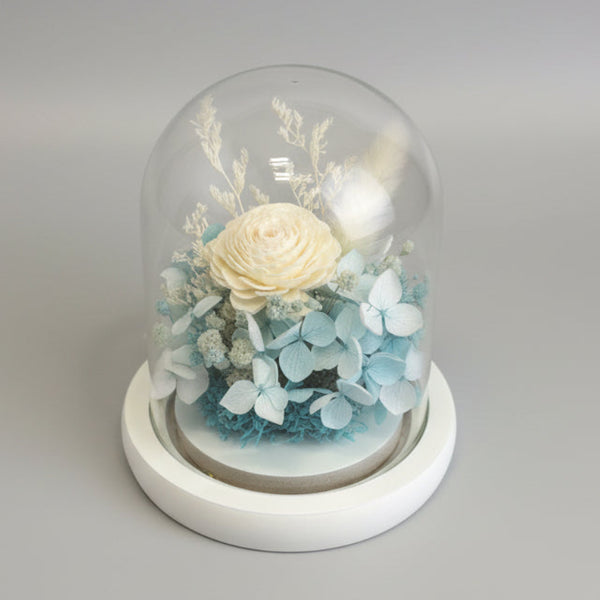 White & Blue Round Dome with lights