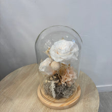 Load image into Gallery viewer, Glass Flower Domes- Pale Peach Dreams XL
