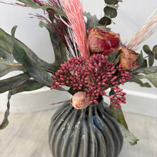 Load image into Gallery viewer, Earthy Brush Pink Rose Vase arrangement
