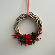 Load image into Gallery viewer, Christmas Wreath - Preserved hydrangea &amp; Pine Cones
