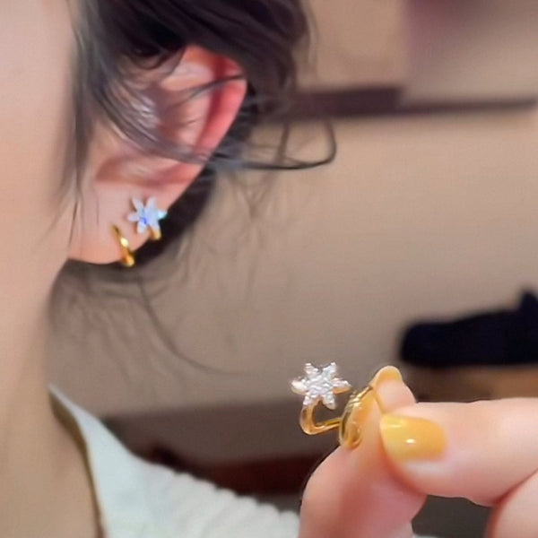 Curly Stars Earrings - Plated