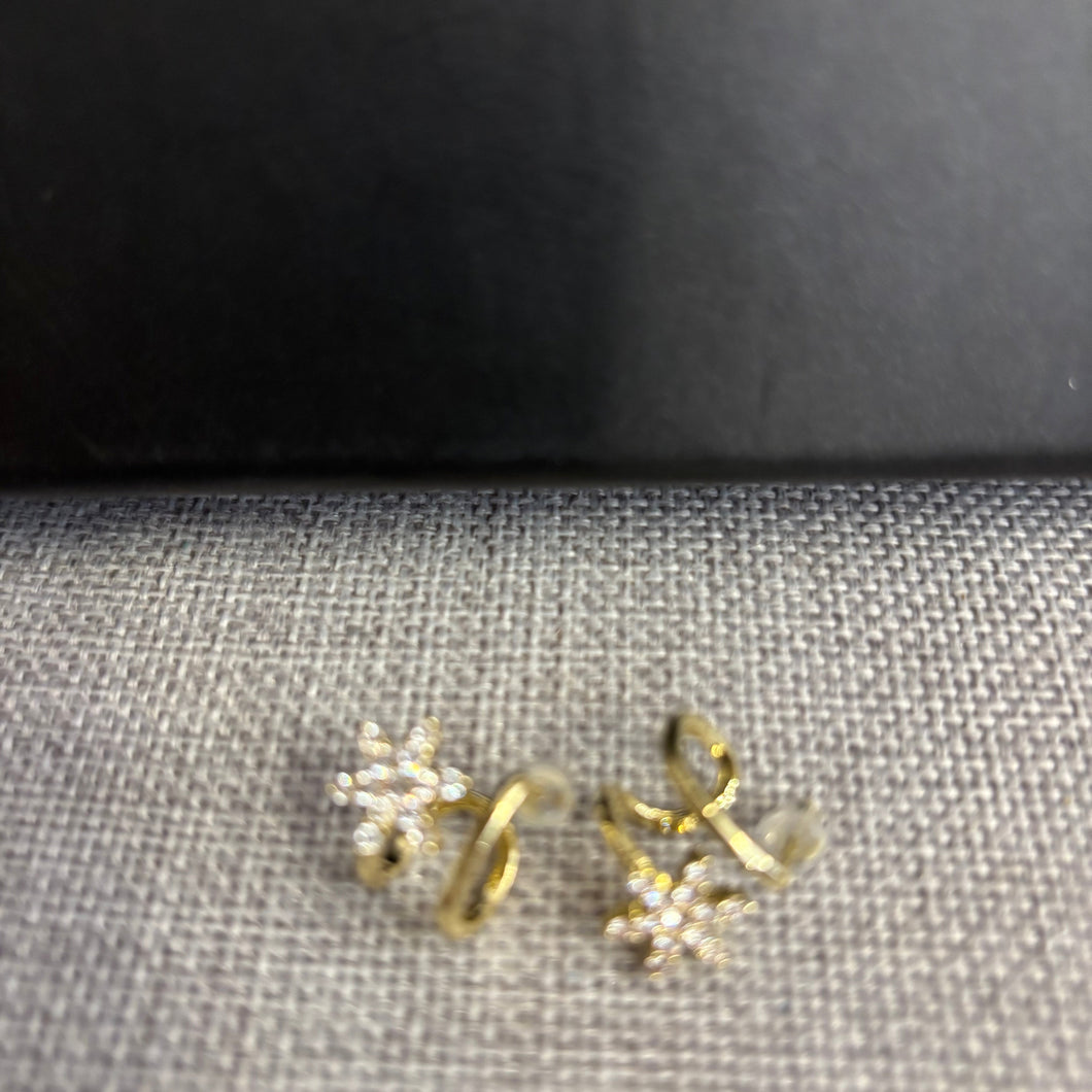 Curly Stars Earrings - Plated