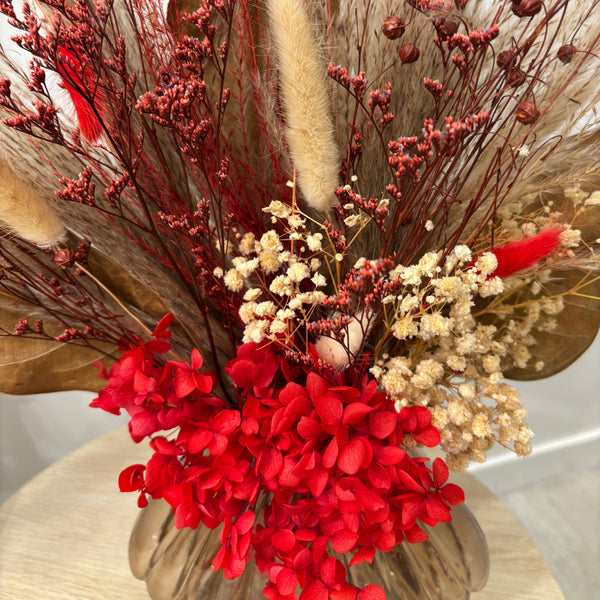 Scarlet Arrangement- Dried flowers
