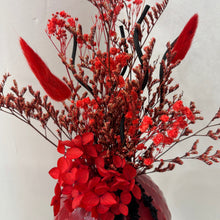 Load image into Gallery viewer, Red &amp; Black  Dried Flower Arrangement
