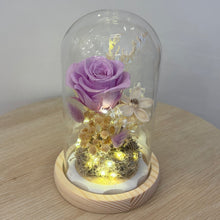 Load image into Gallery viewer, Lavender Glass Flower Domes
