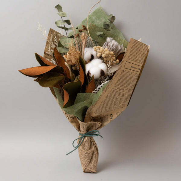 Cotton & Banksia - Dried Bouquet