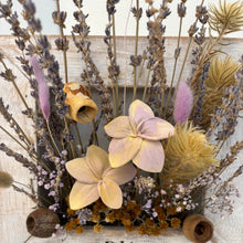 Load image into Gallery viewer, Lavender Garden in a Wooden Block - Dried Flowers
