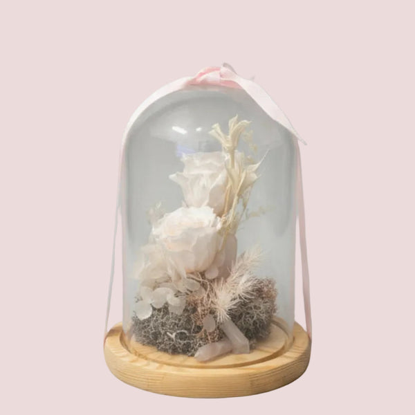 Aphrodite Rose Quartz Dome - Standard & Medium  Flower Domes