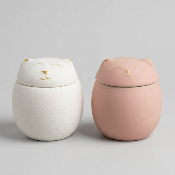Storage Jar wt Cat Face